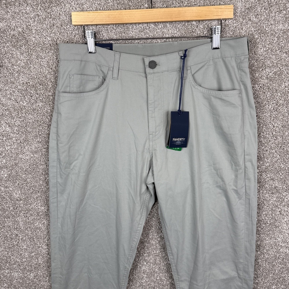 Faherty Movement 5 Pocket CoolMax Performance Pants Sage Men's 32x35‎ NEW